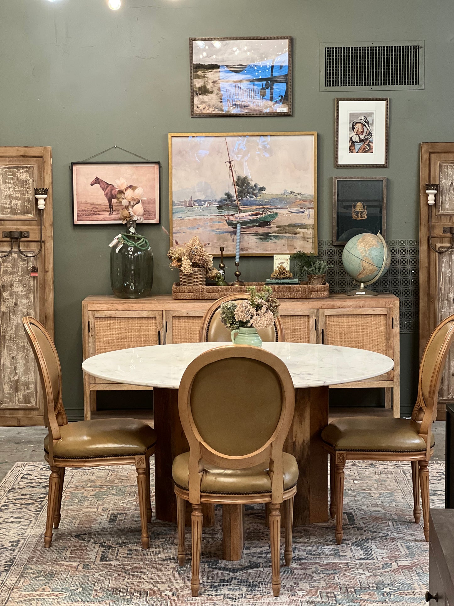Vintage Leather Chairs - Set of 4