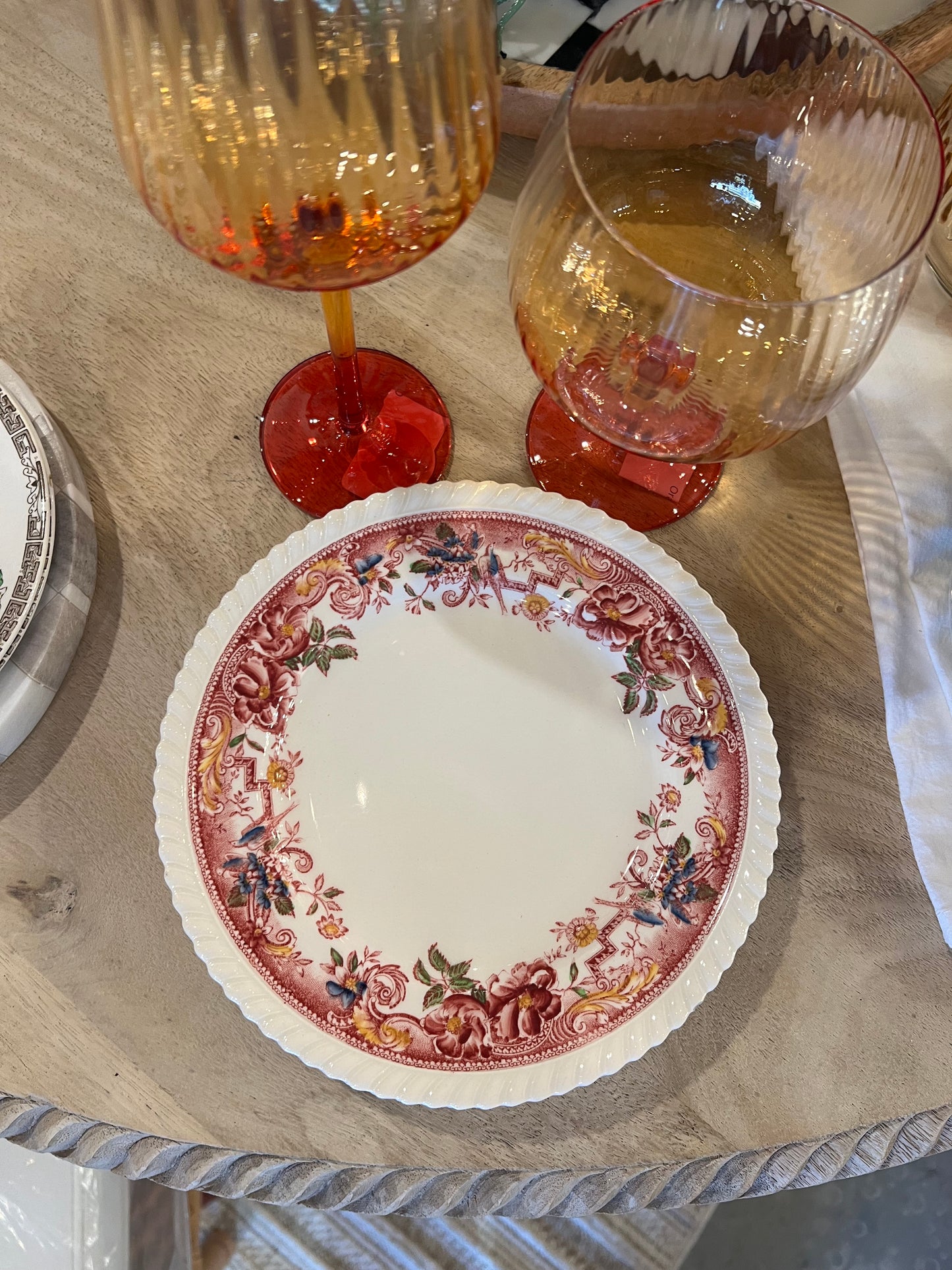 8" Pink Devonshire Plate