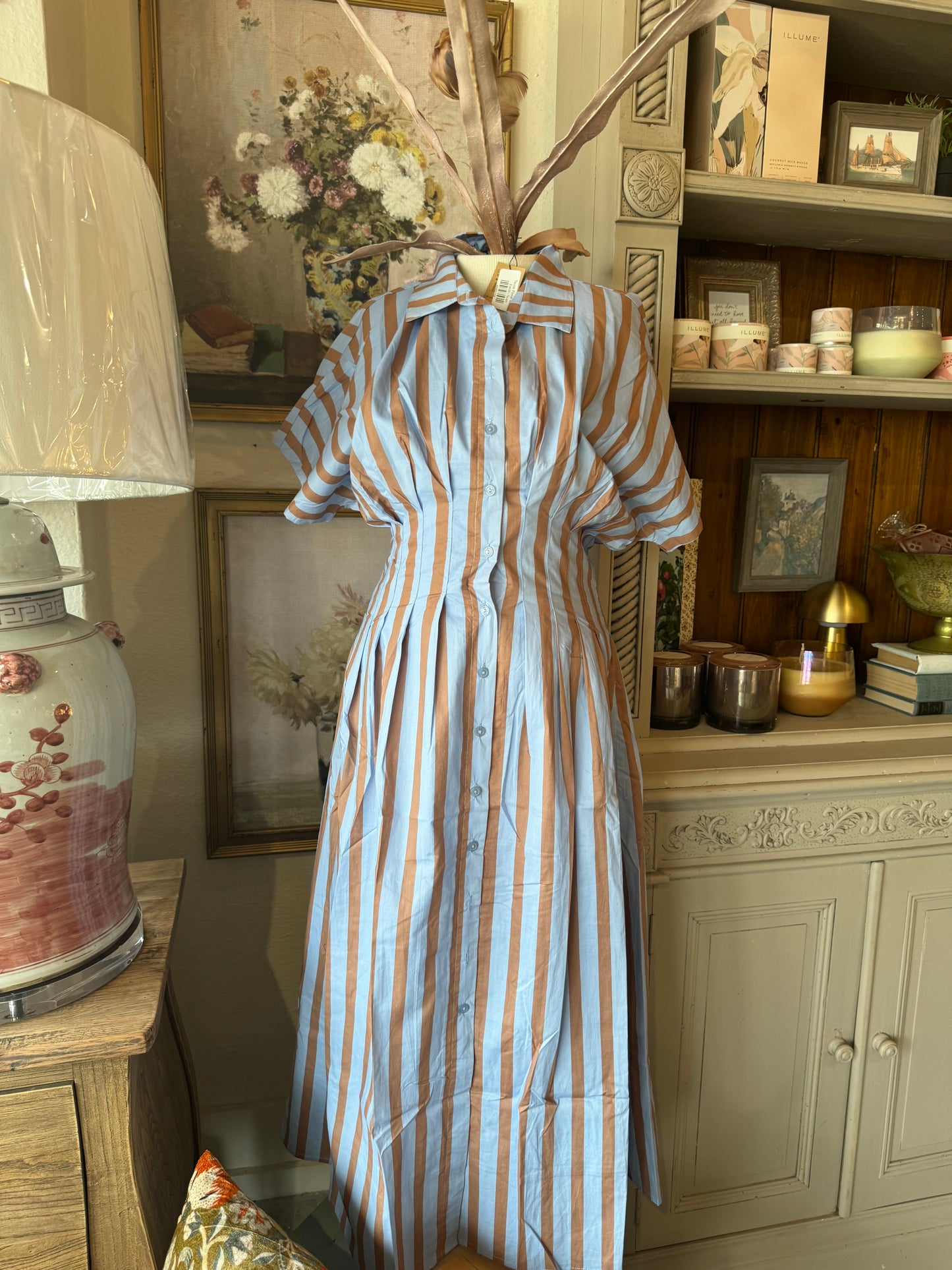 Blue Striped Maxi