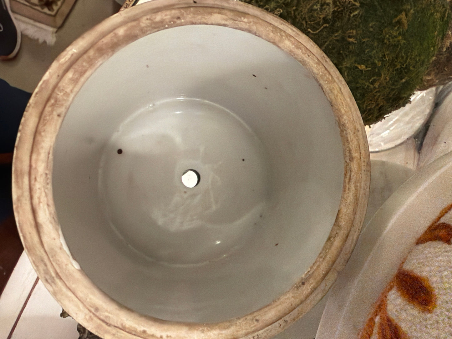 Vintage Blue Chinois Jar