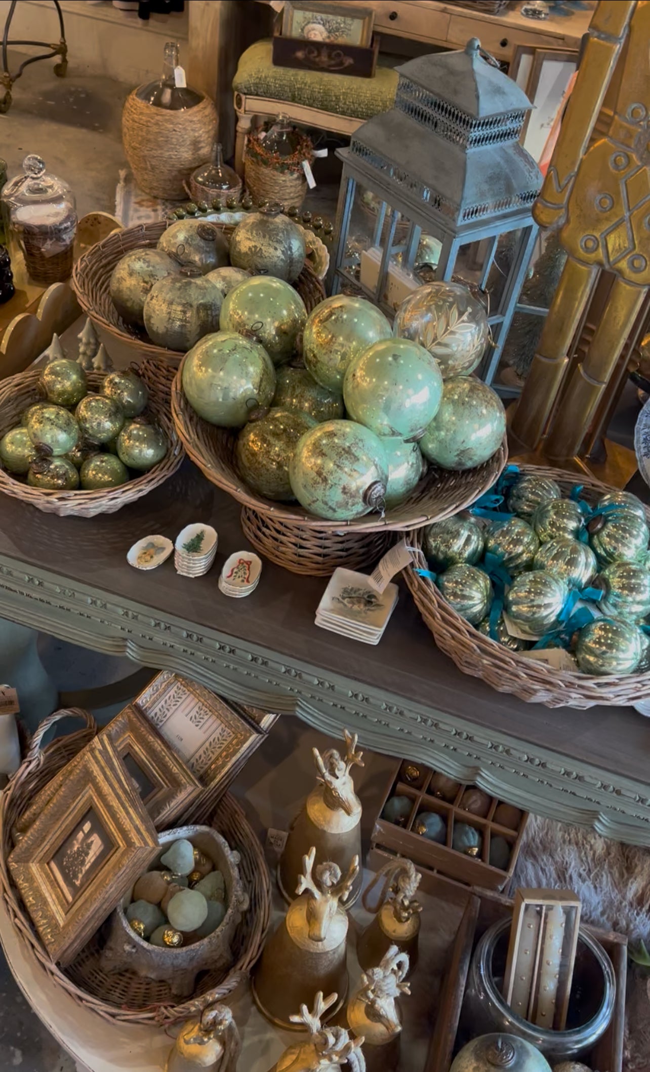 Green Mercury Glass Ornament