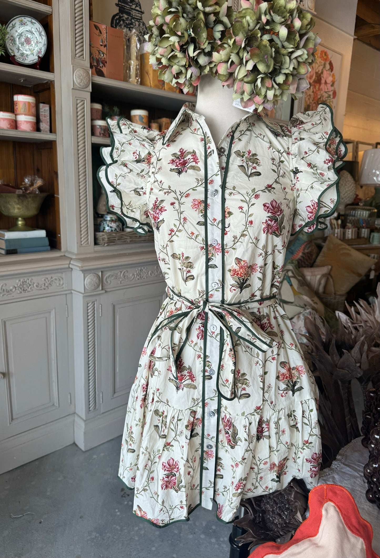 Floral Ecru Dress