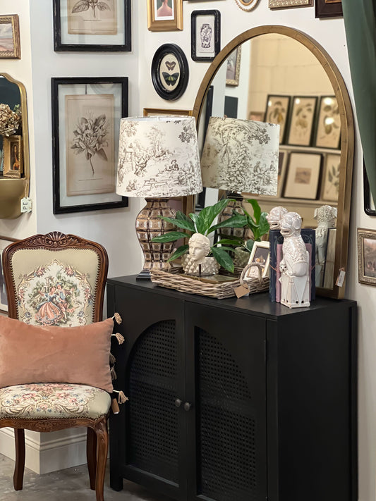 Modern Arched Cabinet in Black