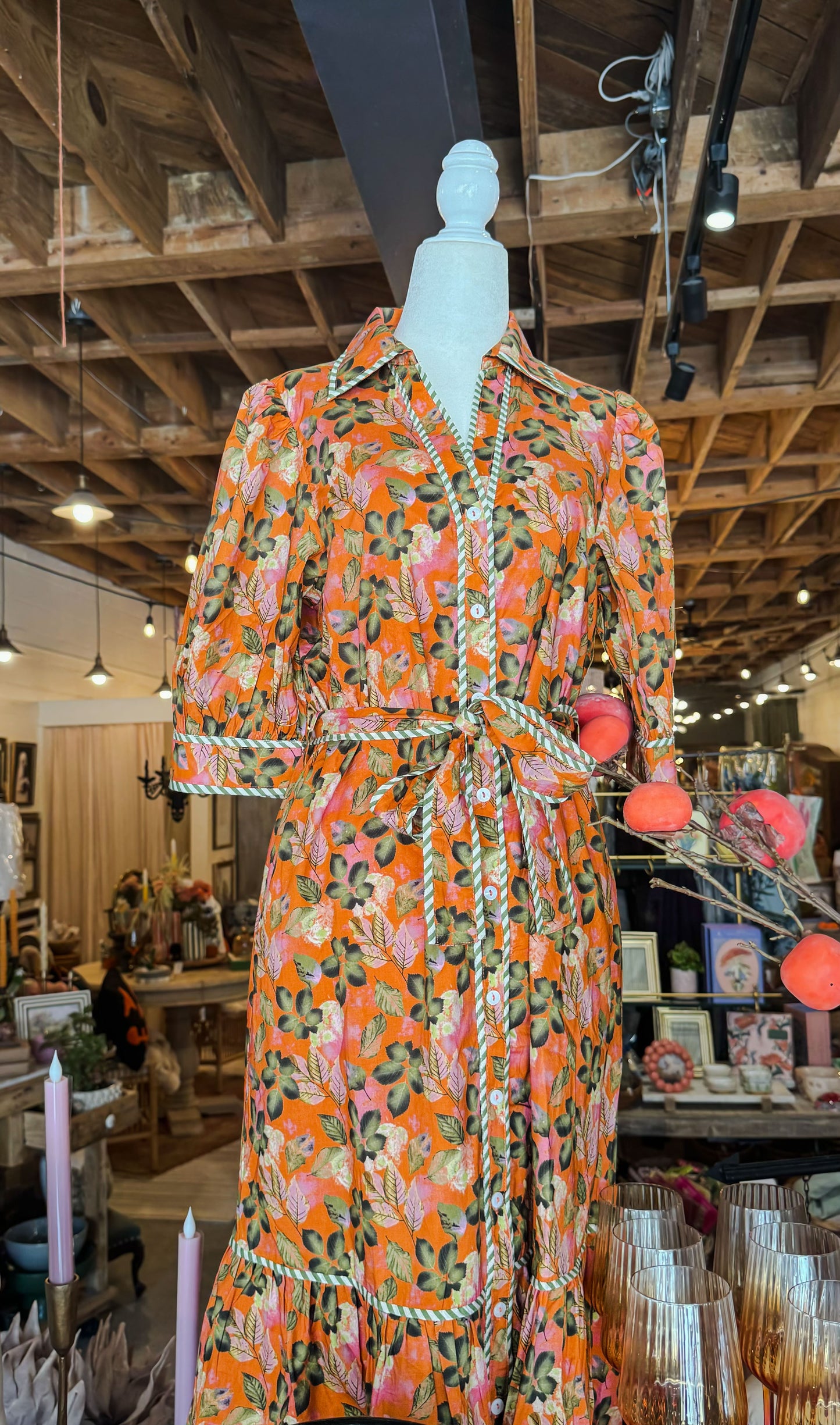 Pumpkins Spice Floral Dress