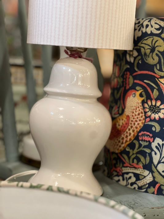Mini Ivory Ginger Jar Lamp