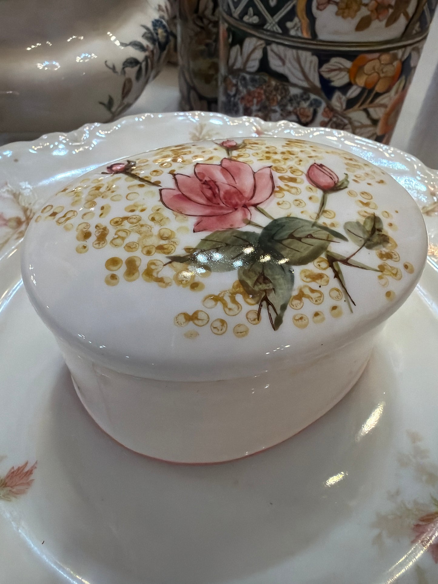 Vintage Floral Trinket Box