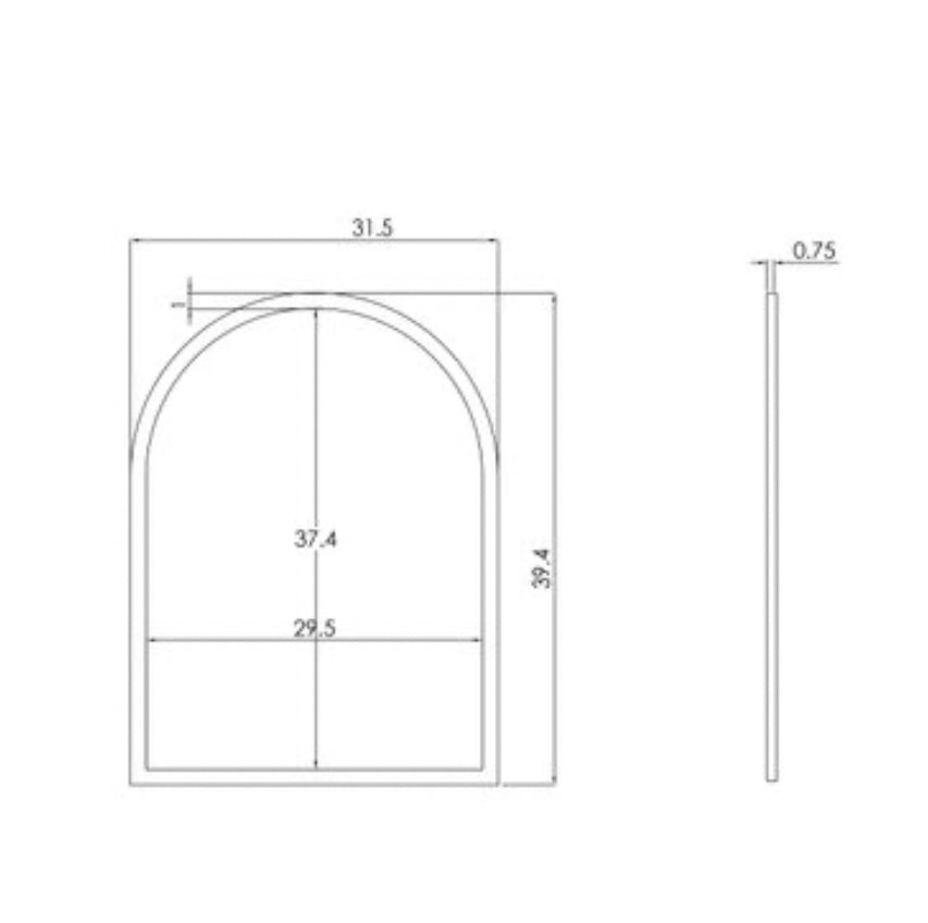 Arched Metal Mirror