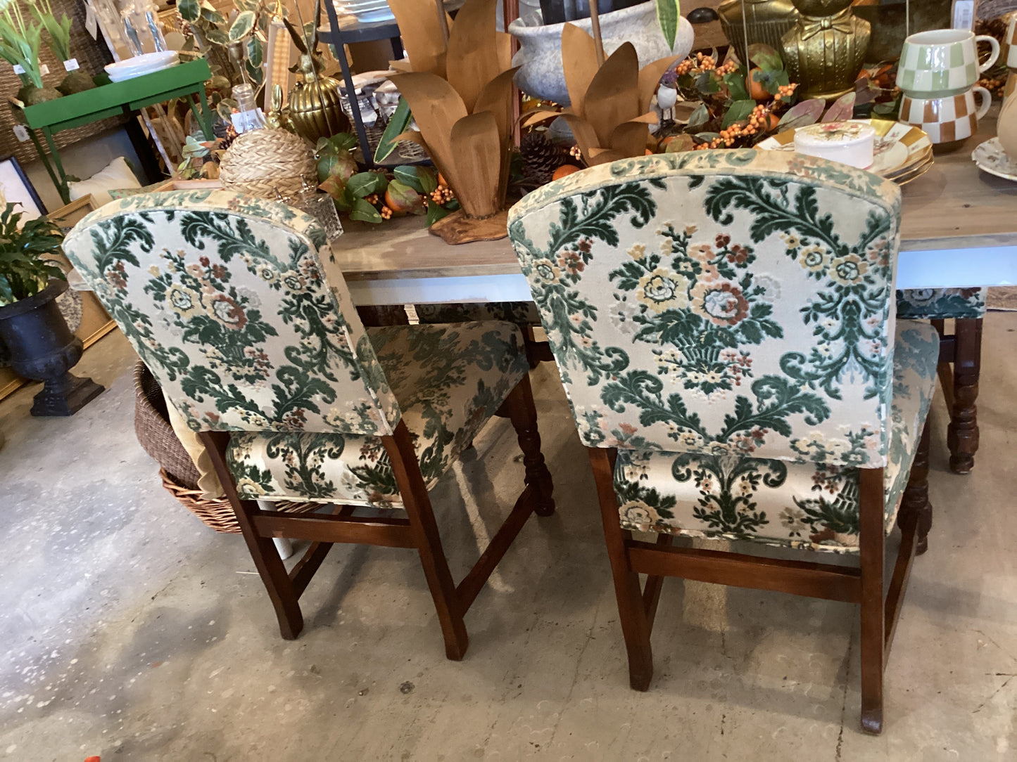 Set of 4 Vintage Velvet Chairs