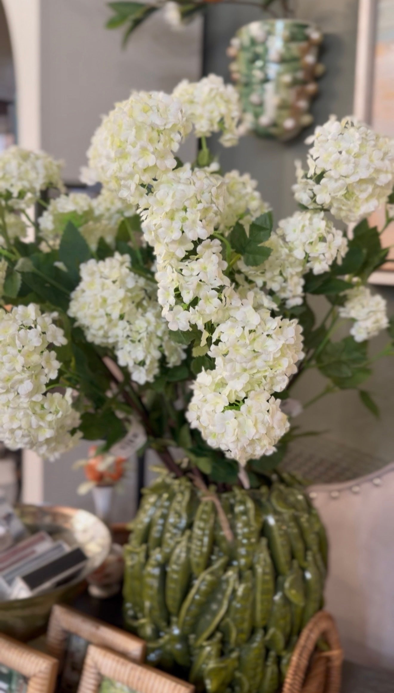 Faux Snowball Flower