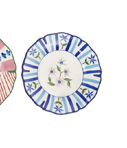 Hand-Painted Cottage Dinner Plate