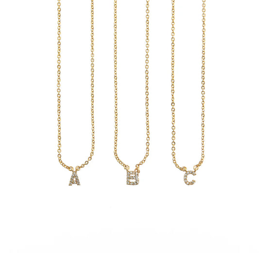 Pave Initial Necklace