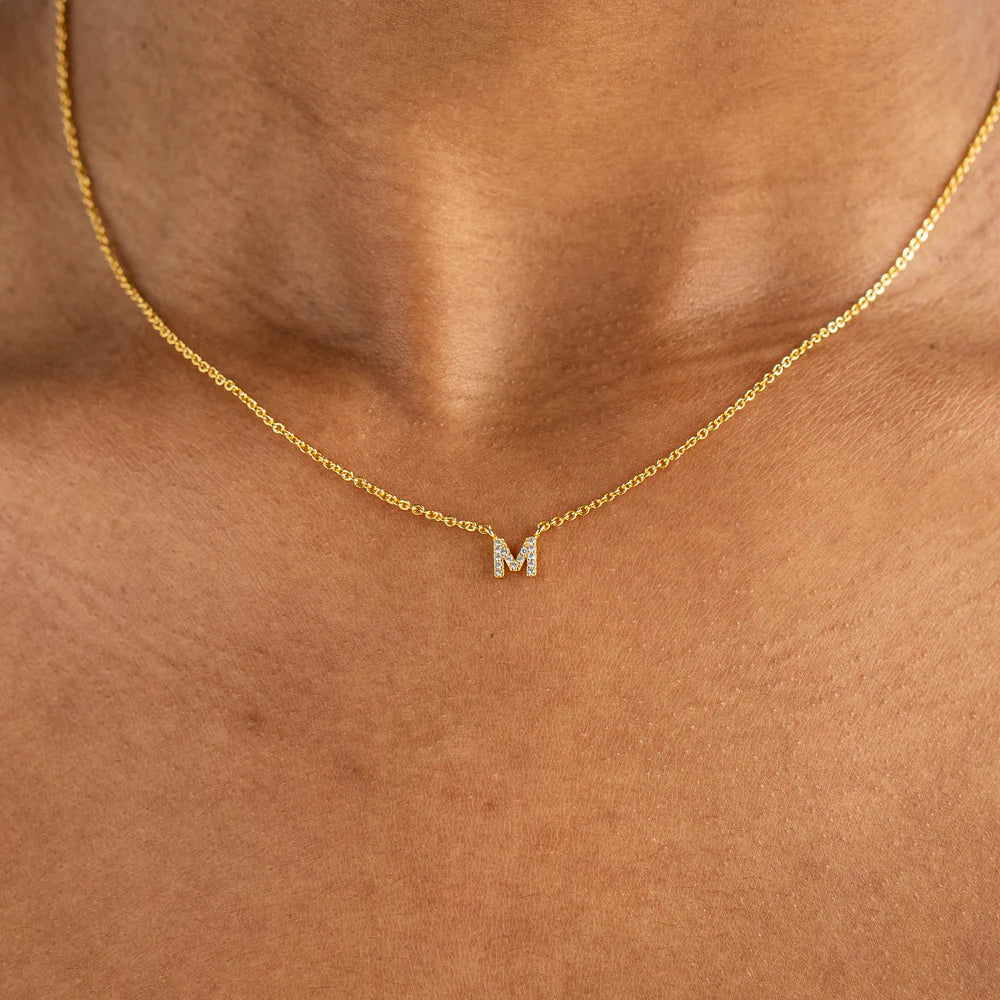 Pave Initial Necklace