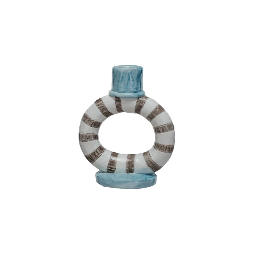Eclectic Stoneware Taper Holders