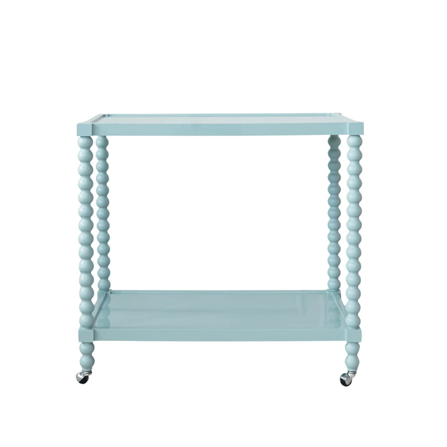 Lacquered Bobbin Bar Cart