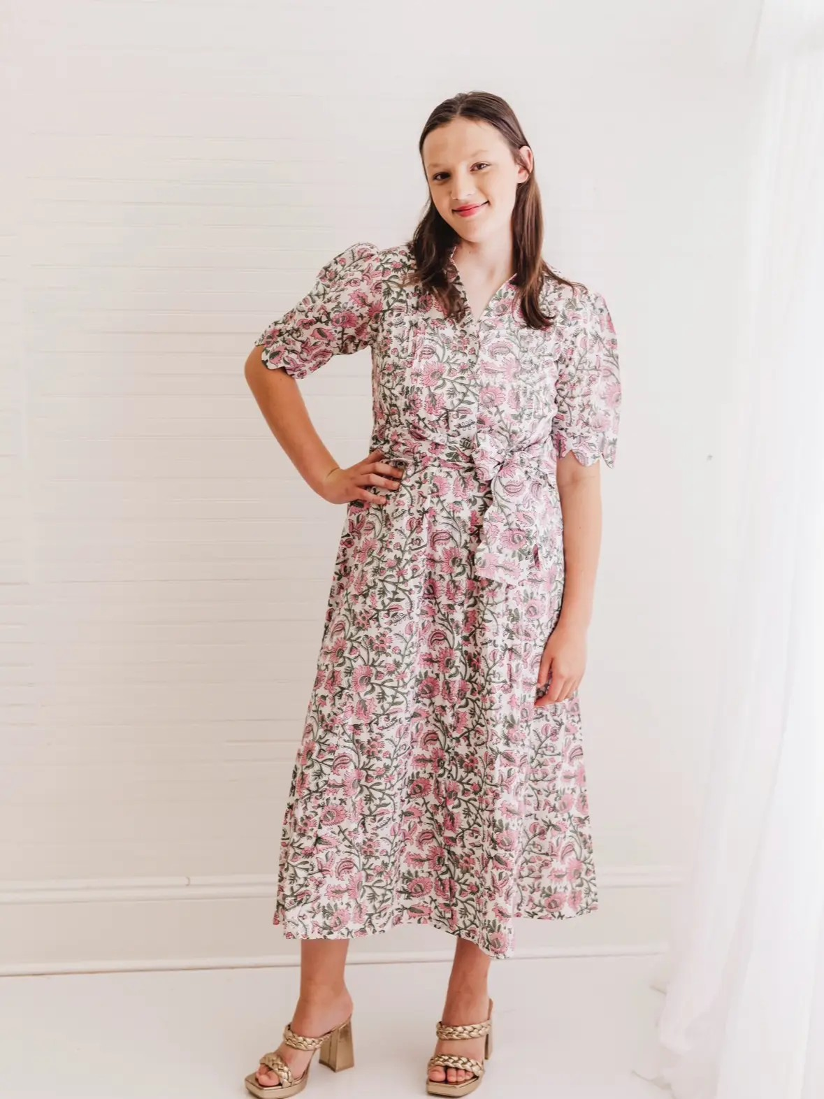 Blooms Scalloped Dress