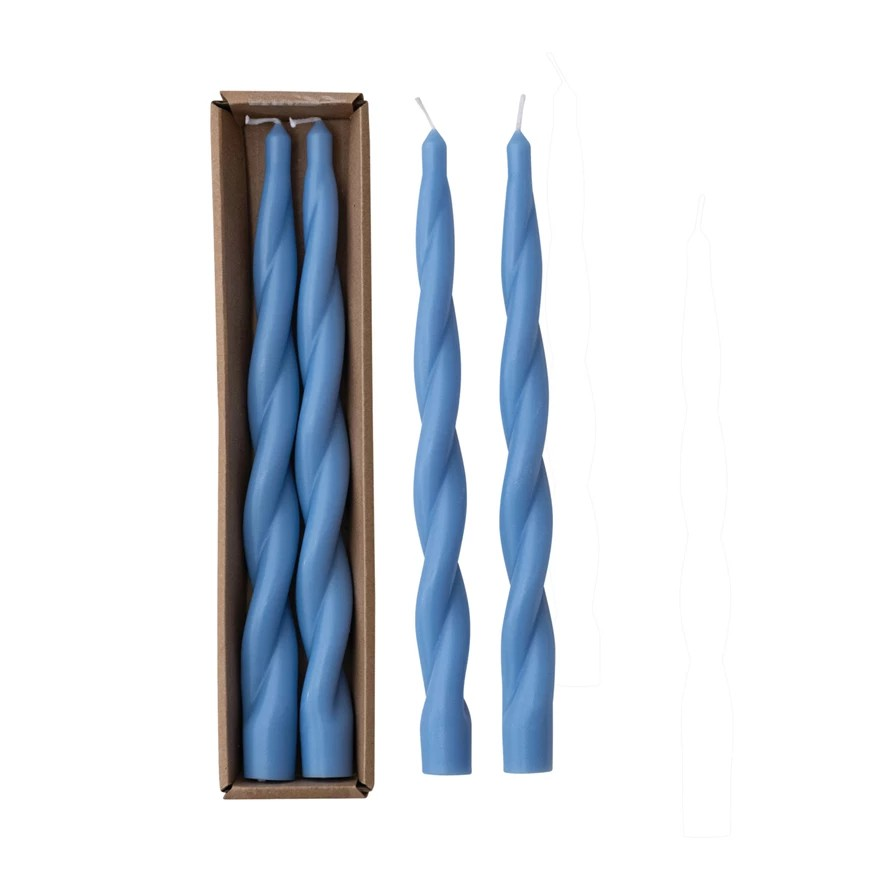 Blue Twist Candle