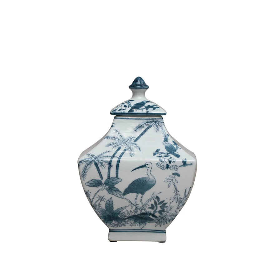 Hand-Painted Ginger Jar