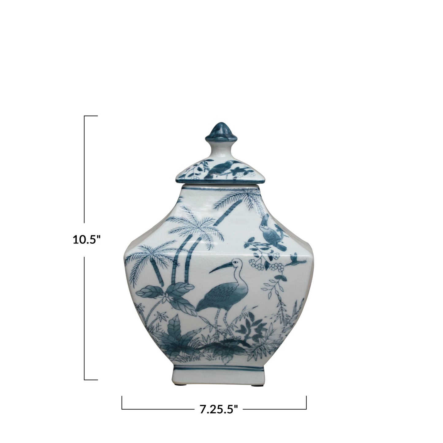 Hand-Painted Ginger Jar