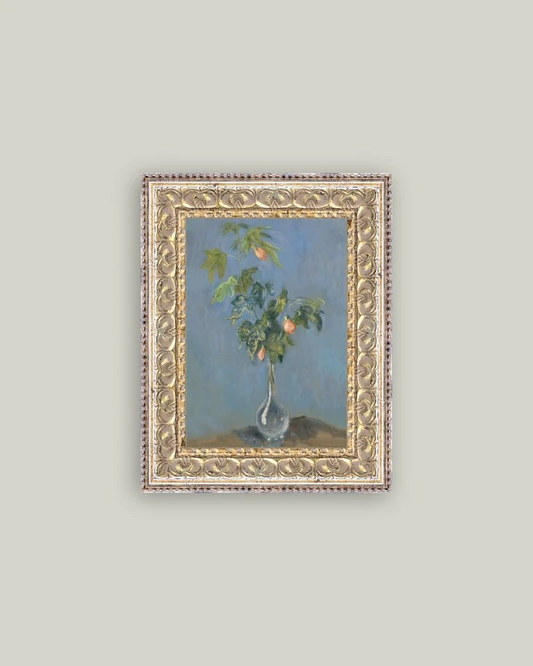 Flowers in Glass Vase Framed Print