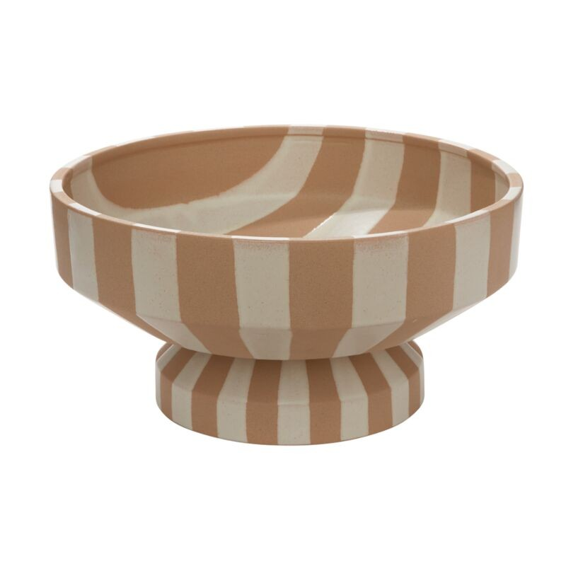 Striped Botera Footed Bowl