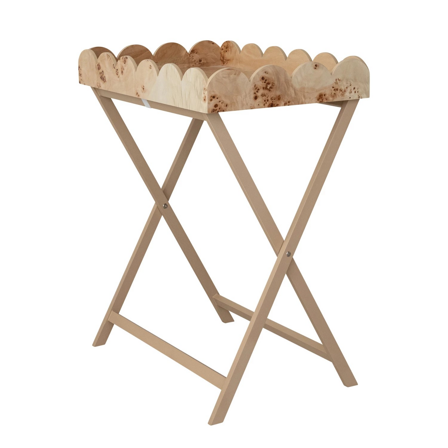 Folding Table w/ Removable Scalloped Tray