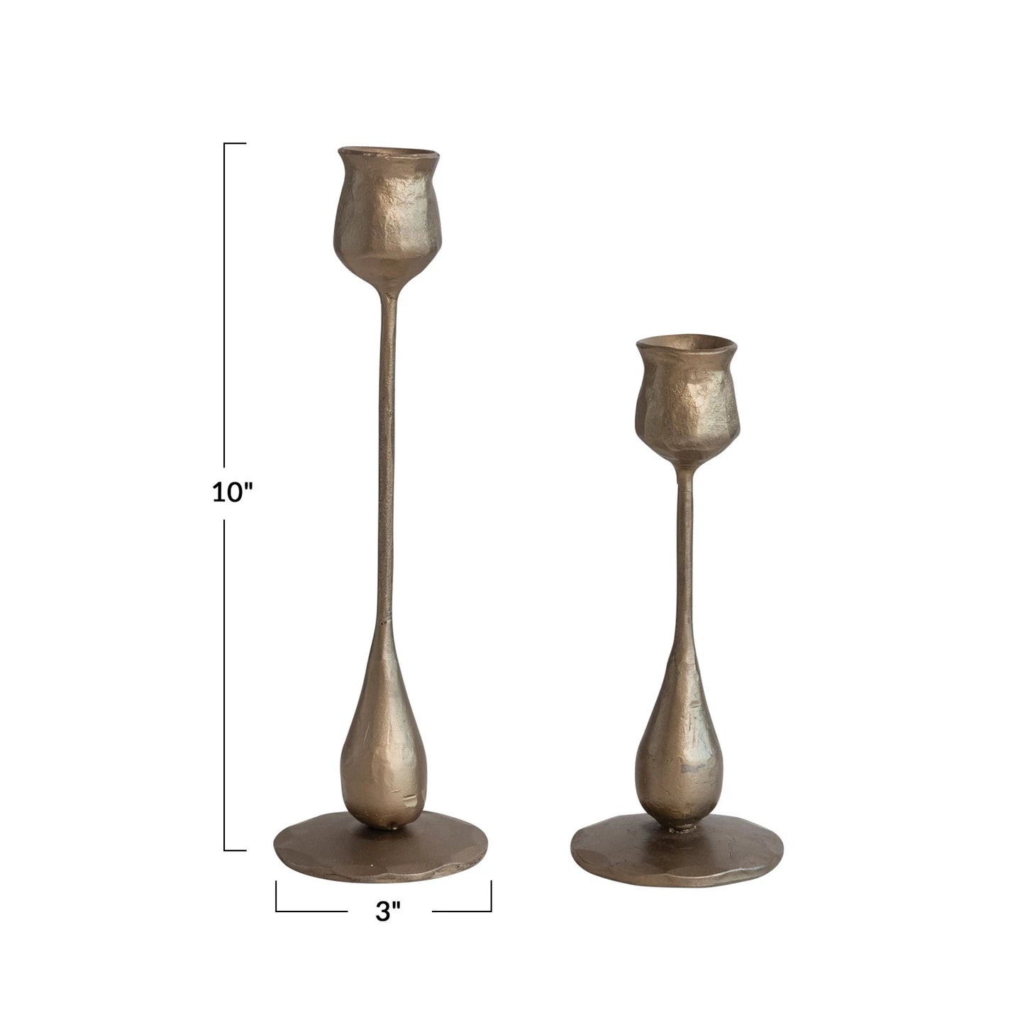 Hand Forged Iron Candlestick Holders
