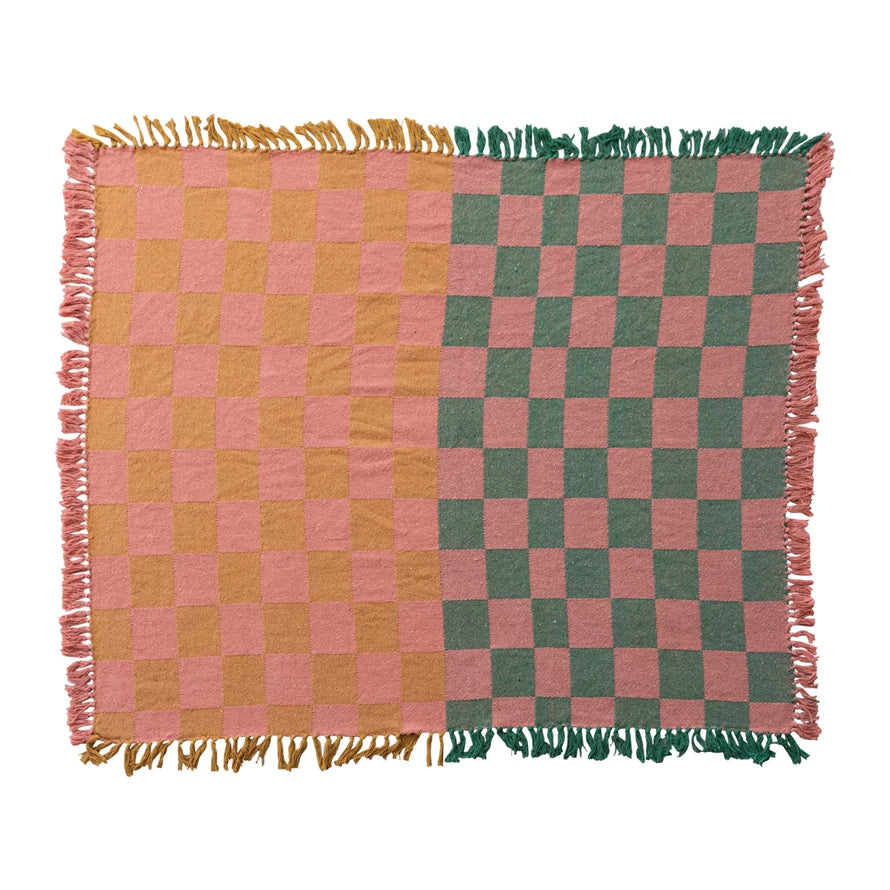 Cotton Check Throw