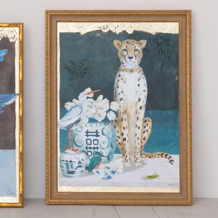 Golden Cheetah Framed Canvas