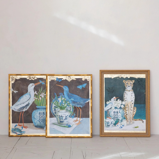 Golden Bird Framed Canvas