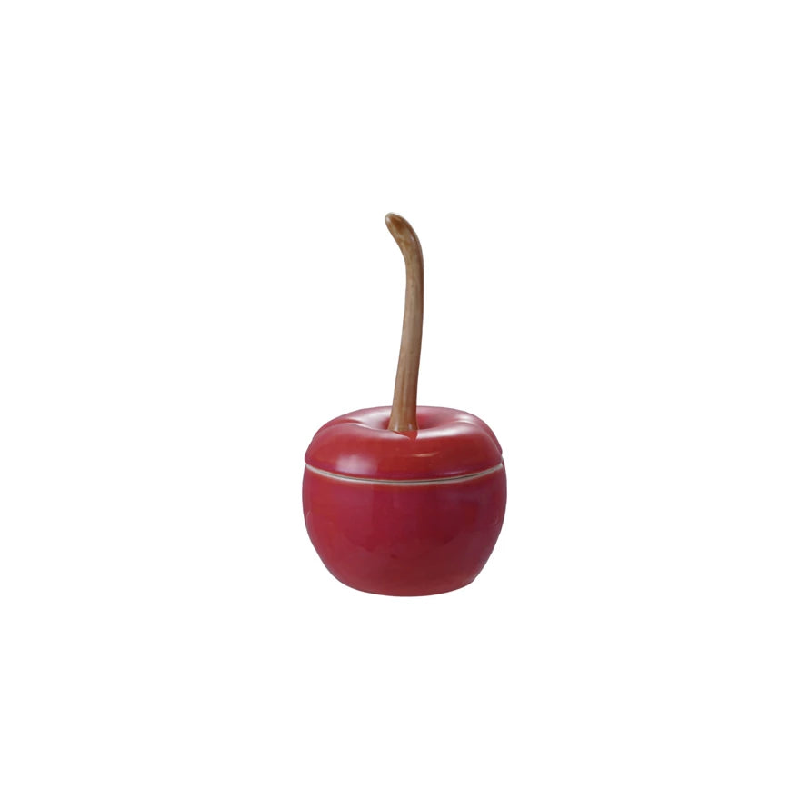 Cherry Stoneware Jar