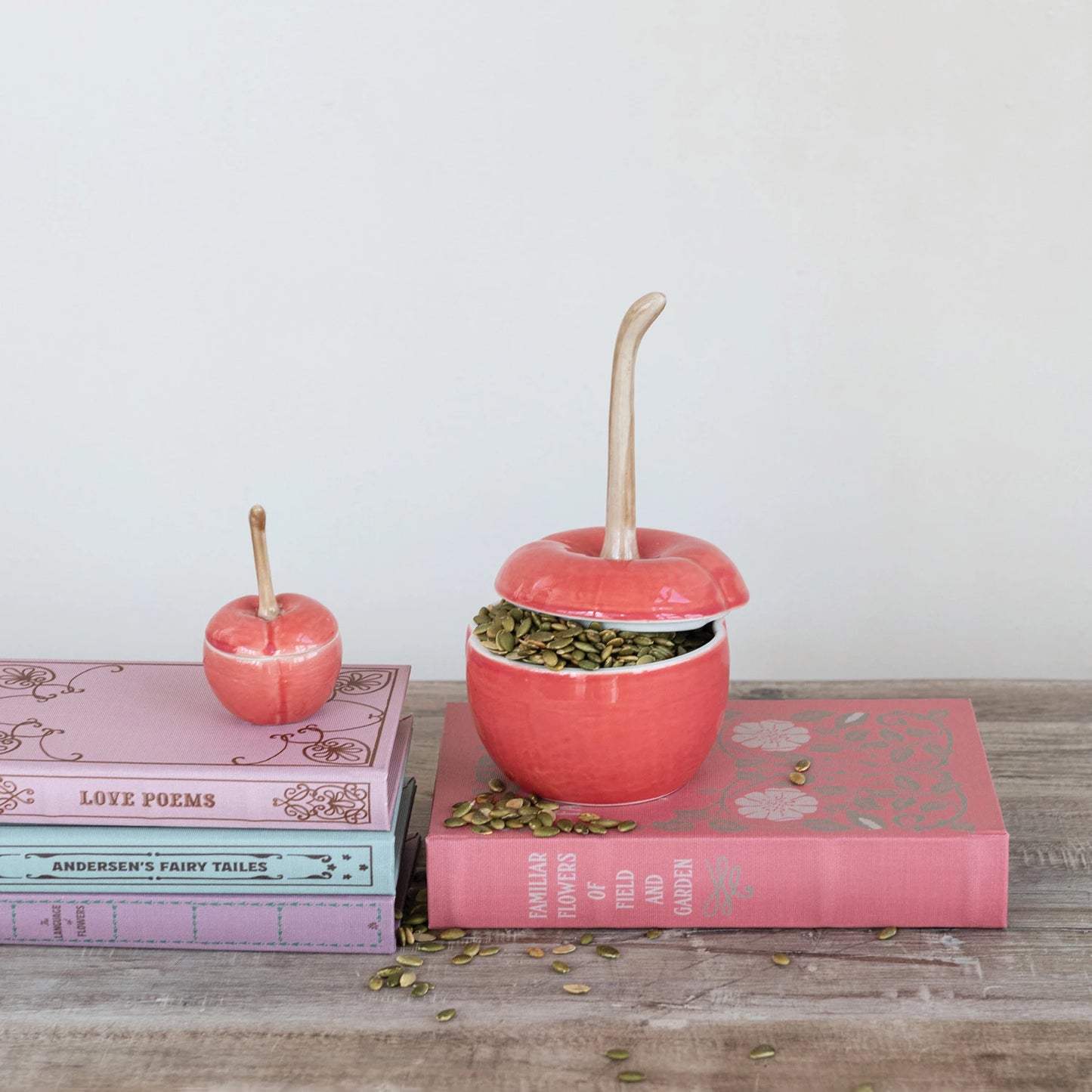 Cherry Stoneware Jar