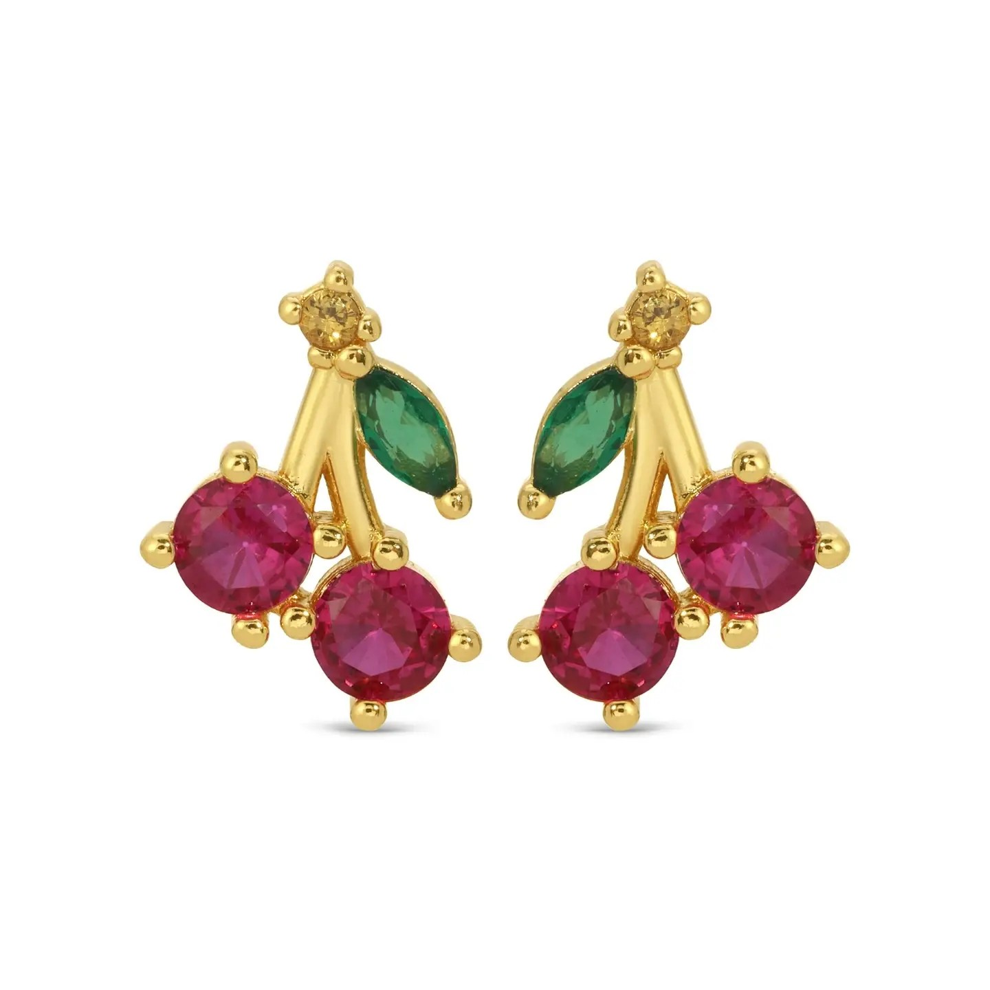 Cherry Studs on Velvet