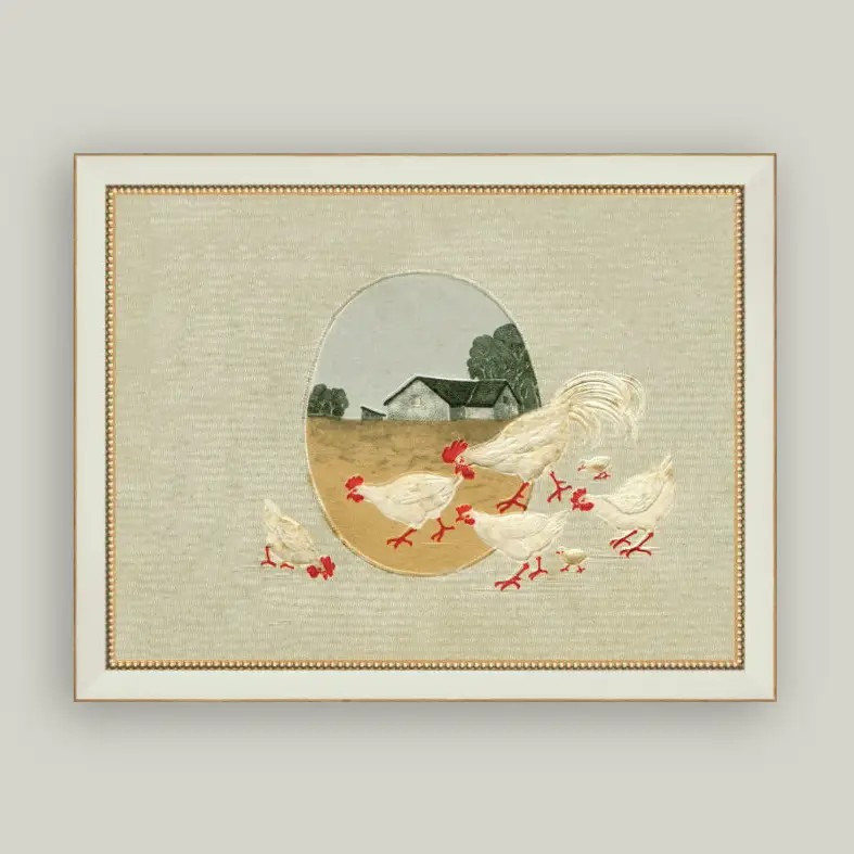 Spring Chickens Framed Art