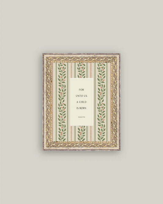 A Child Born Framed Christmas Print