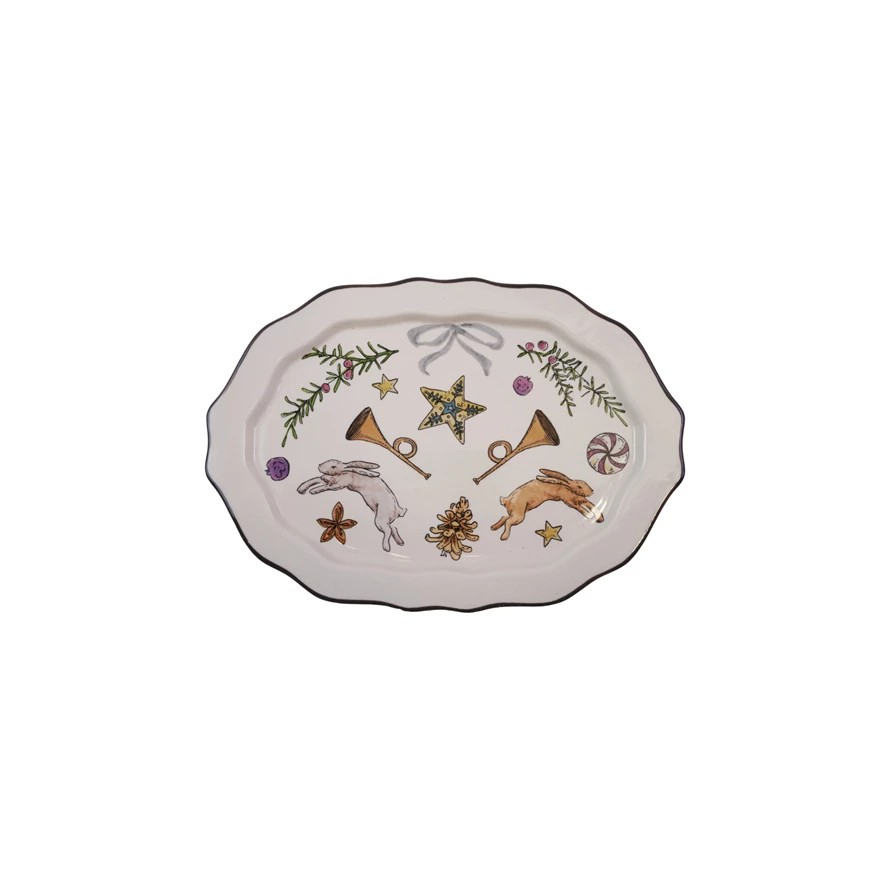 Scalloped Holiday Tray