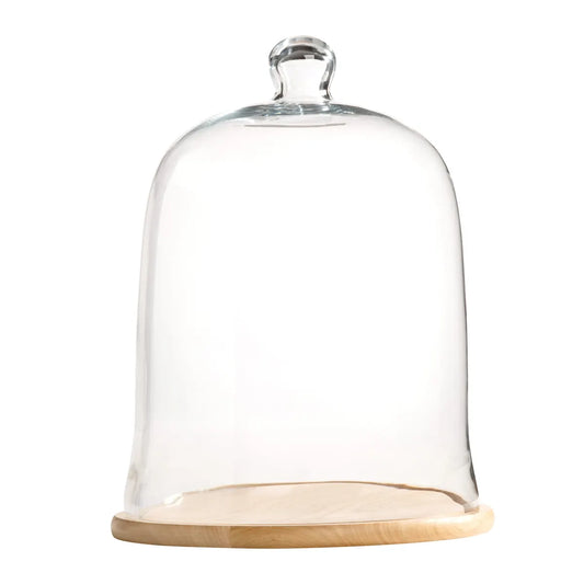 Large Cloche w/ Wood Base