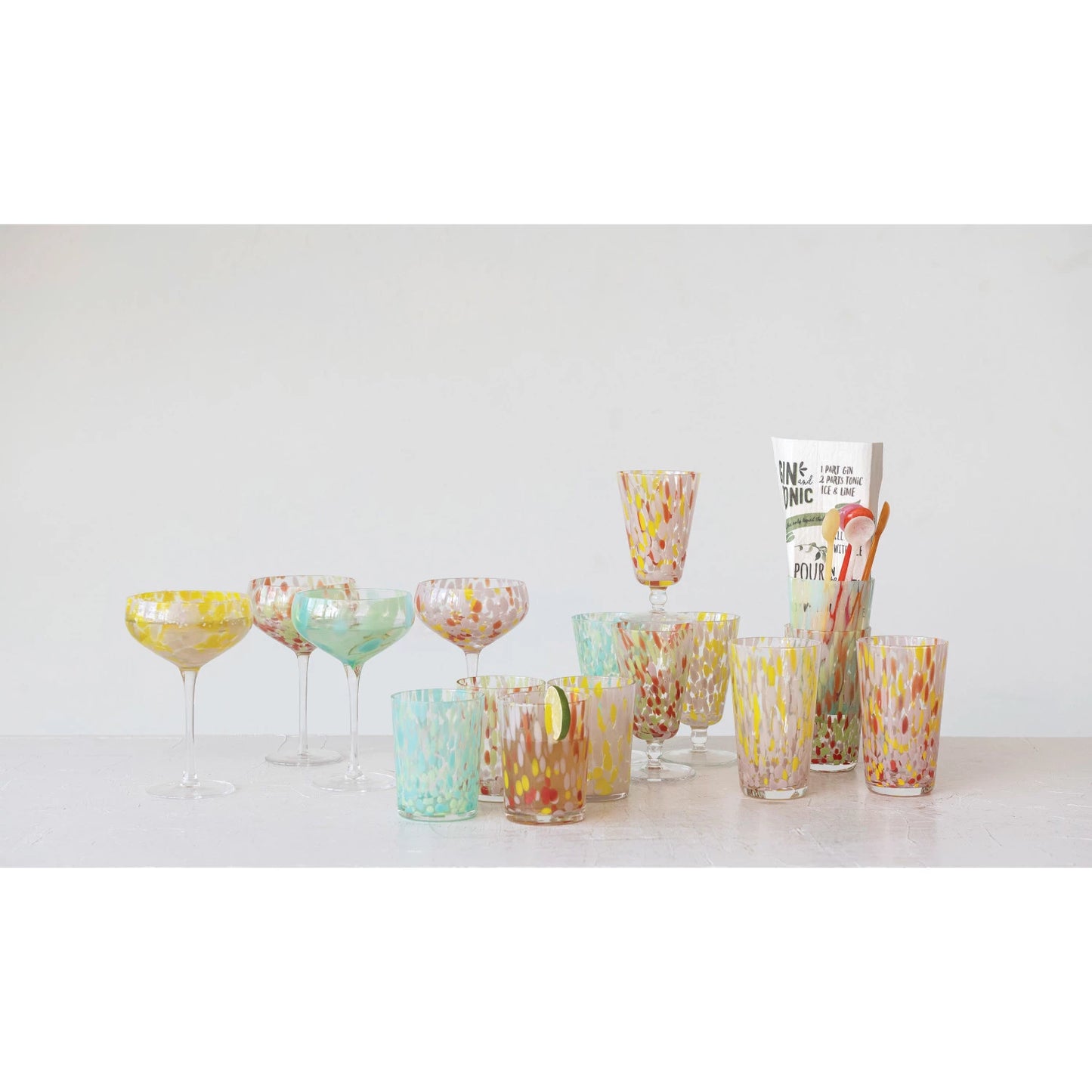 10oz Stemmed Confetti Coupe