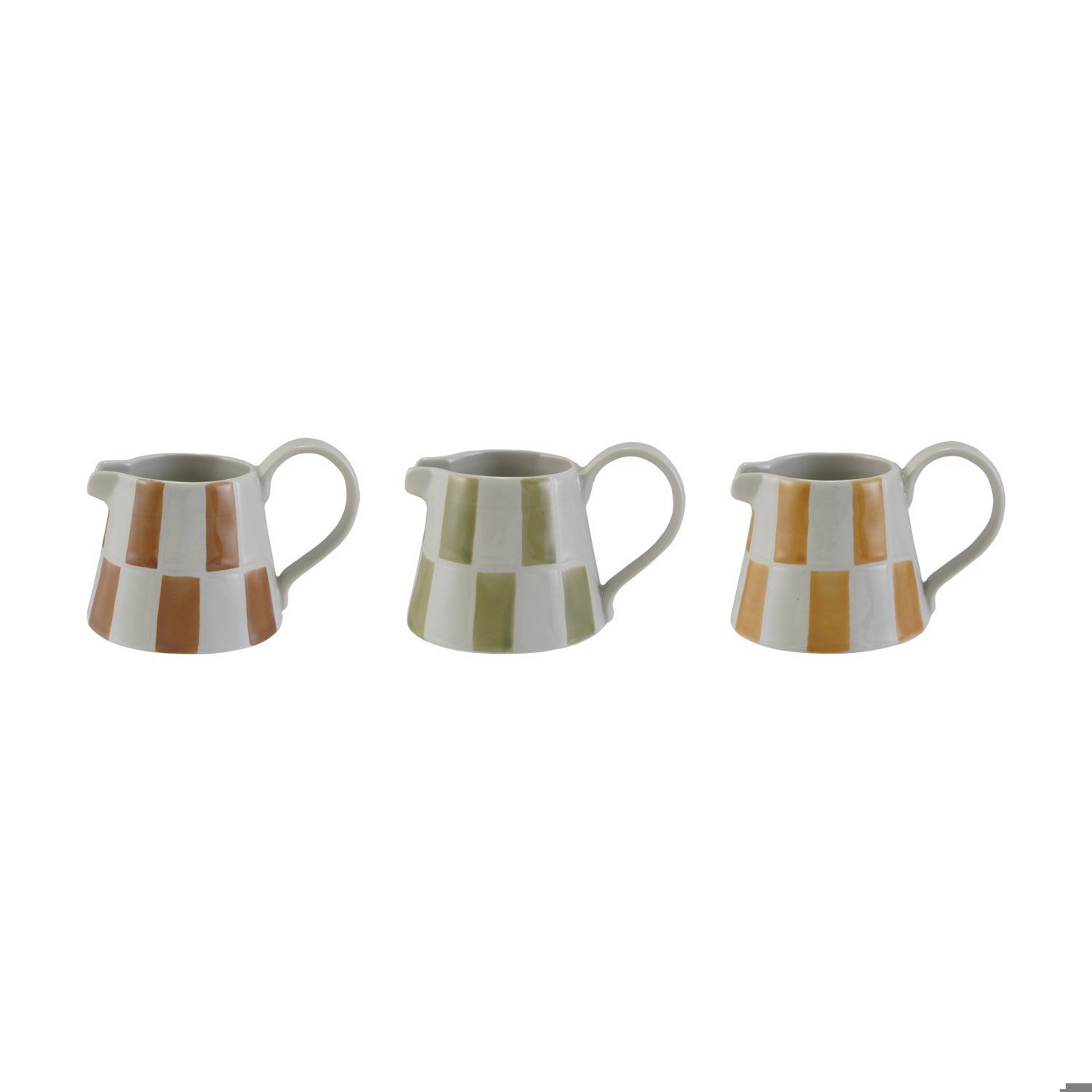 Stoneware Check Creamer