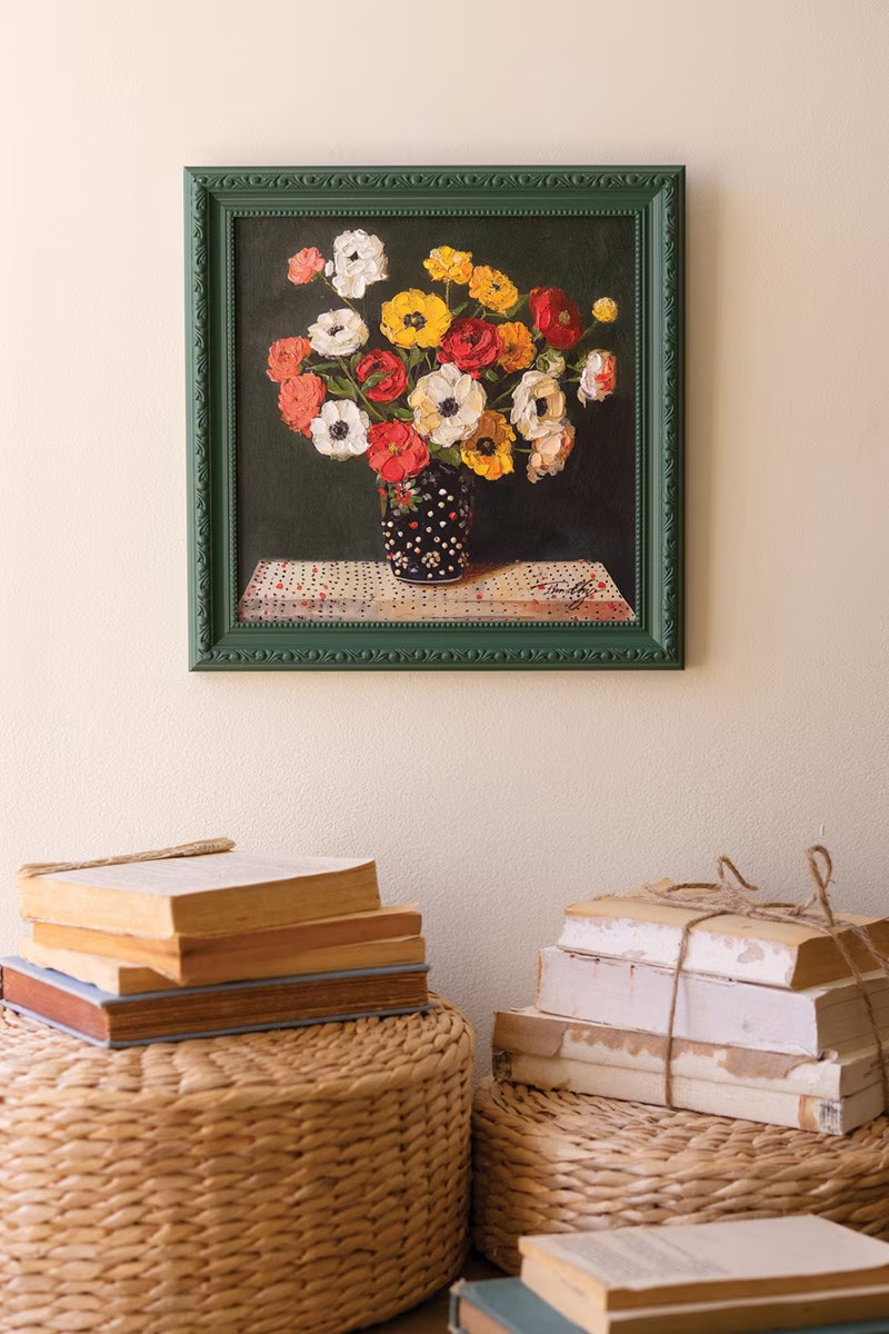 Green Framed Floral Bouquet