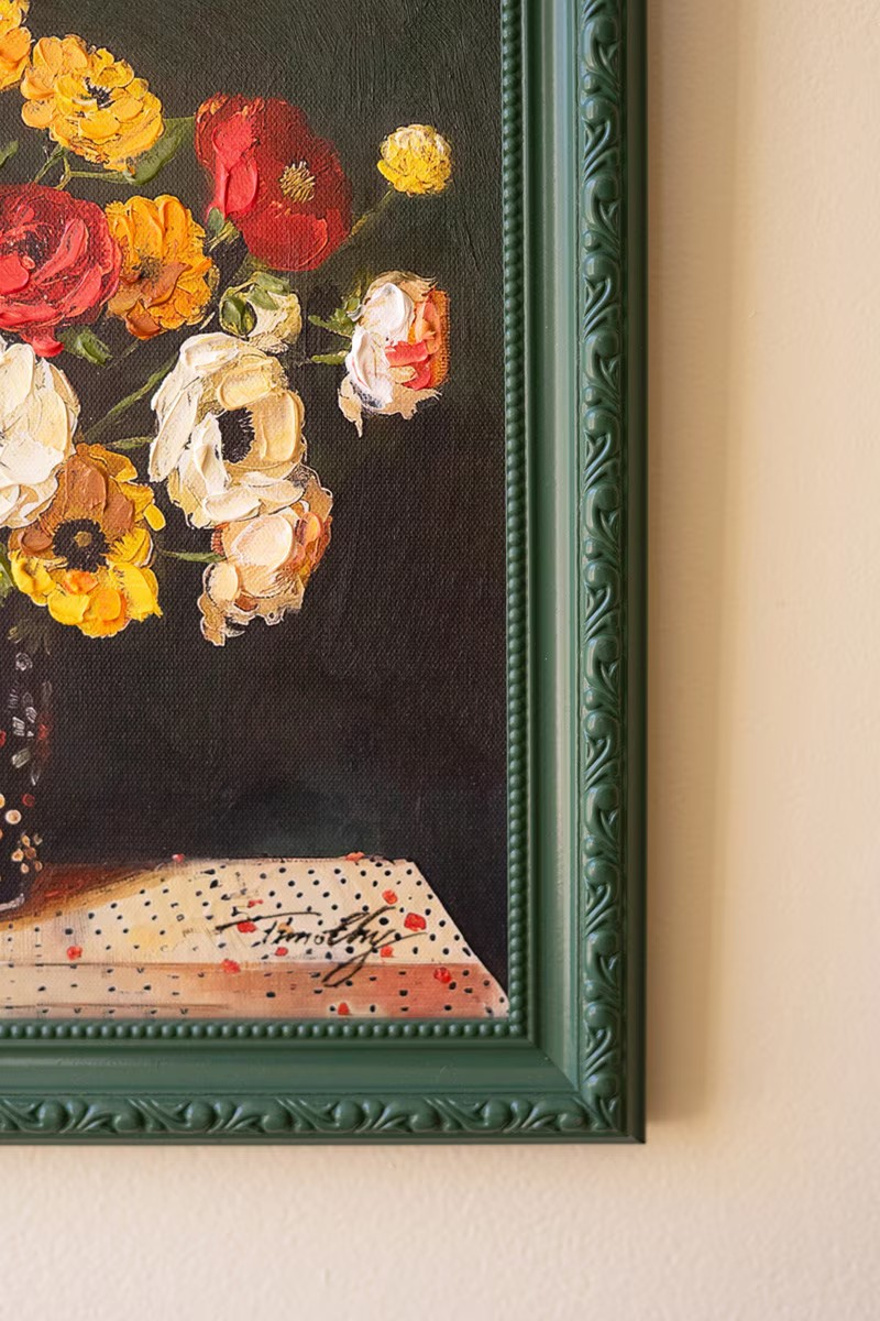 Green Framed Floral Bouquet