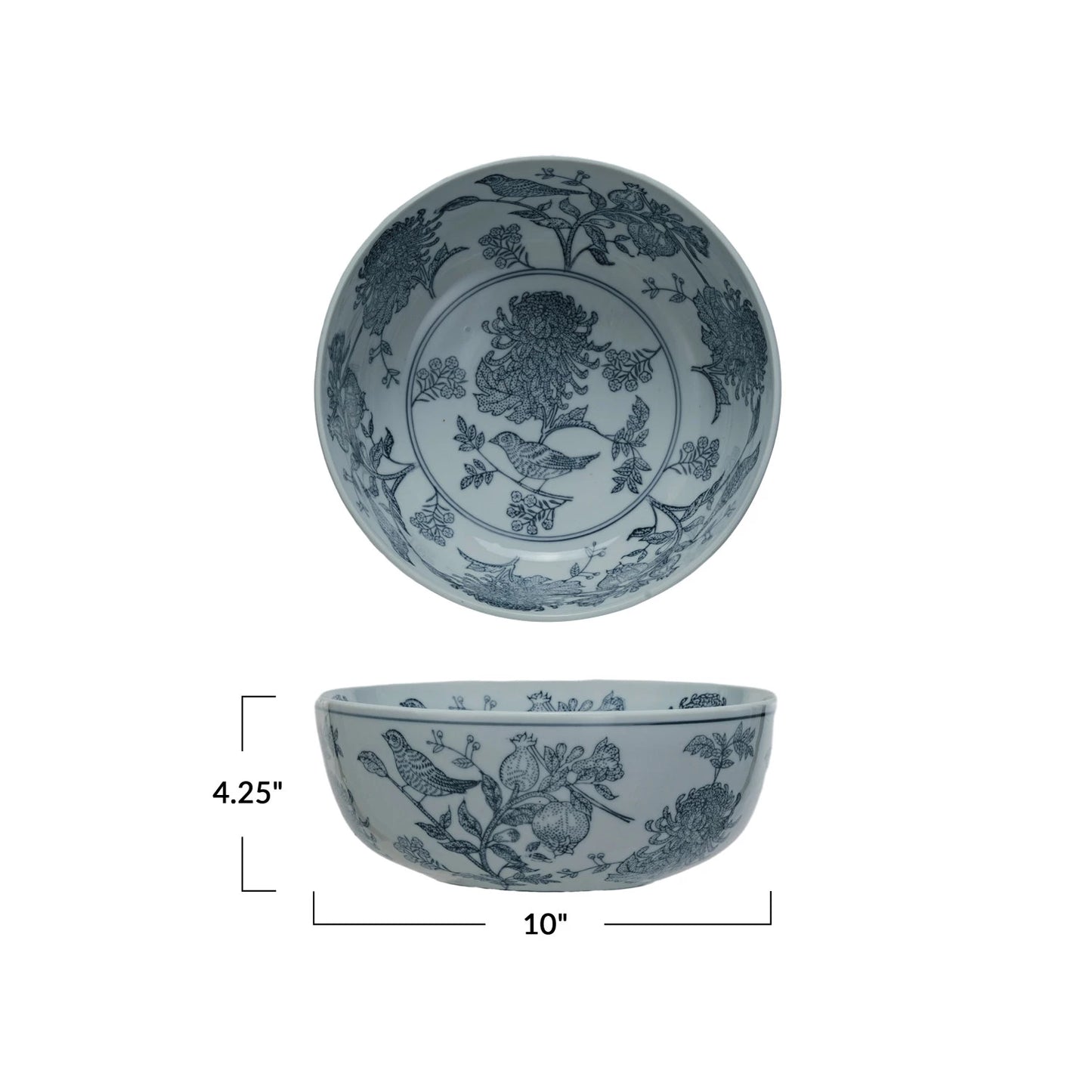 Birds & Botanicals Stoneware Bowl