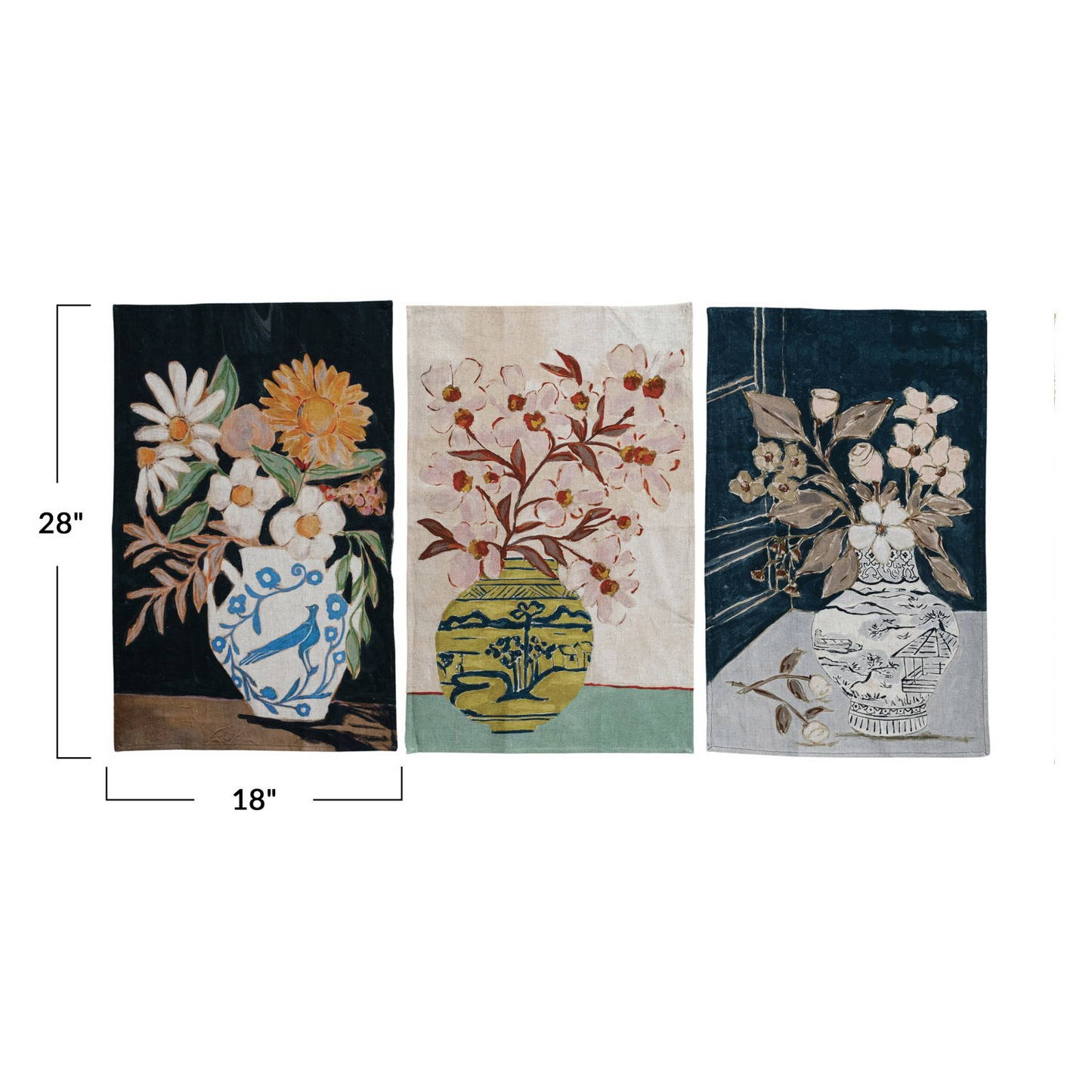 Floral Vase Tea Towel
