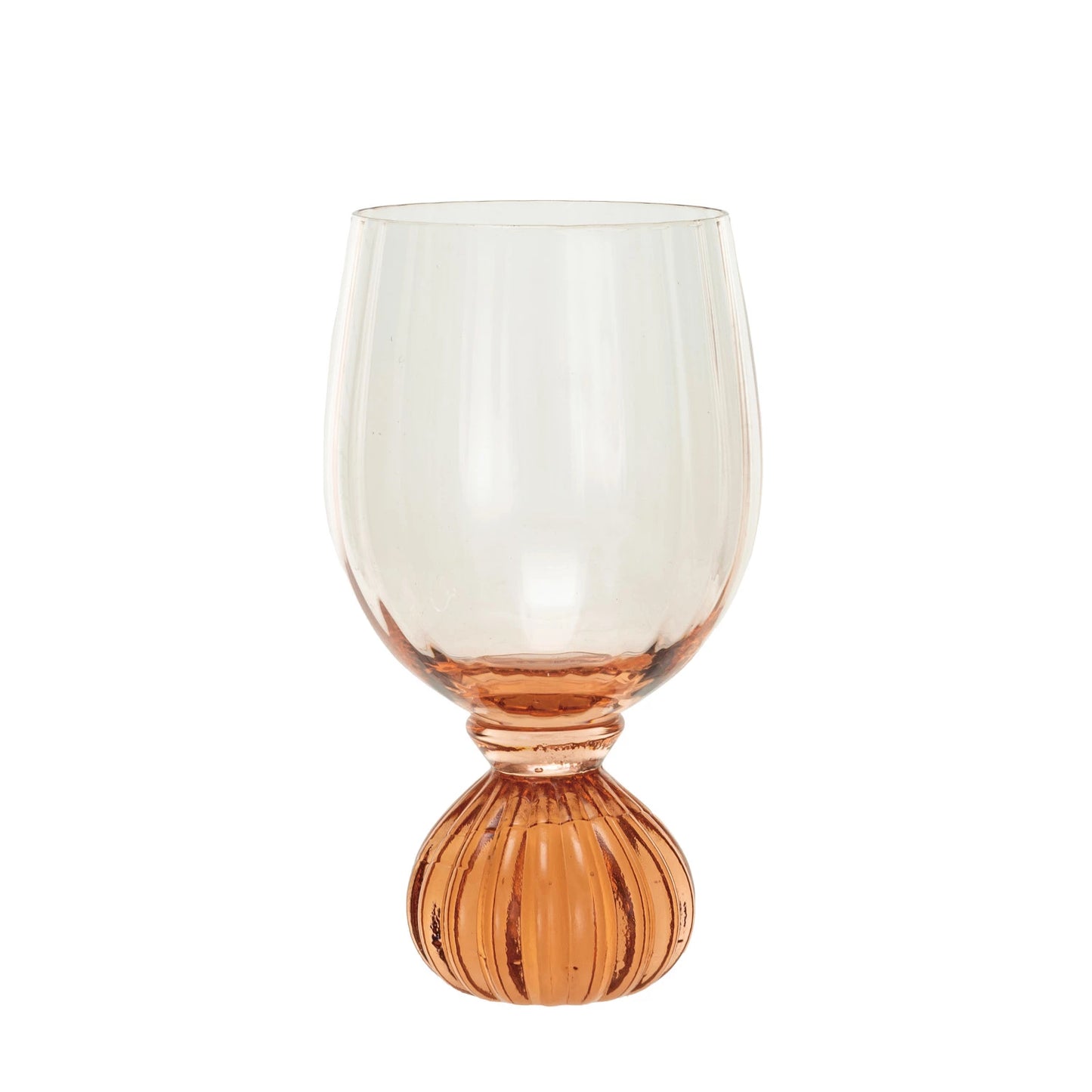 Footed Drinking Glass: Rust Ombre