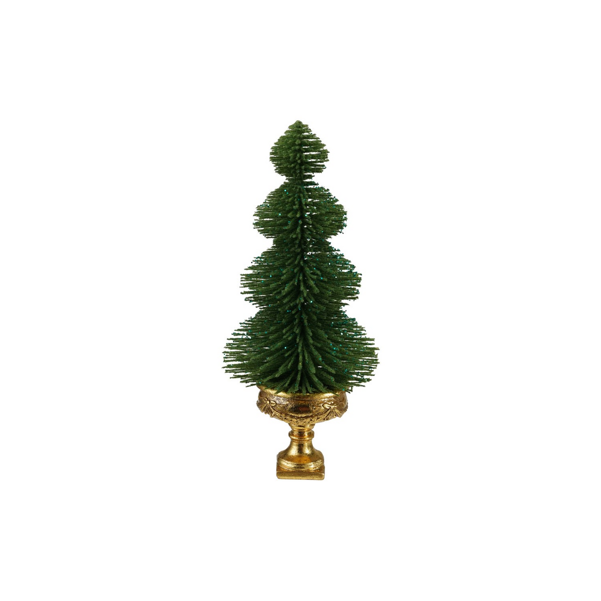 Bottle Brush Tree in Gold Stand