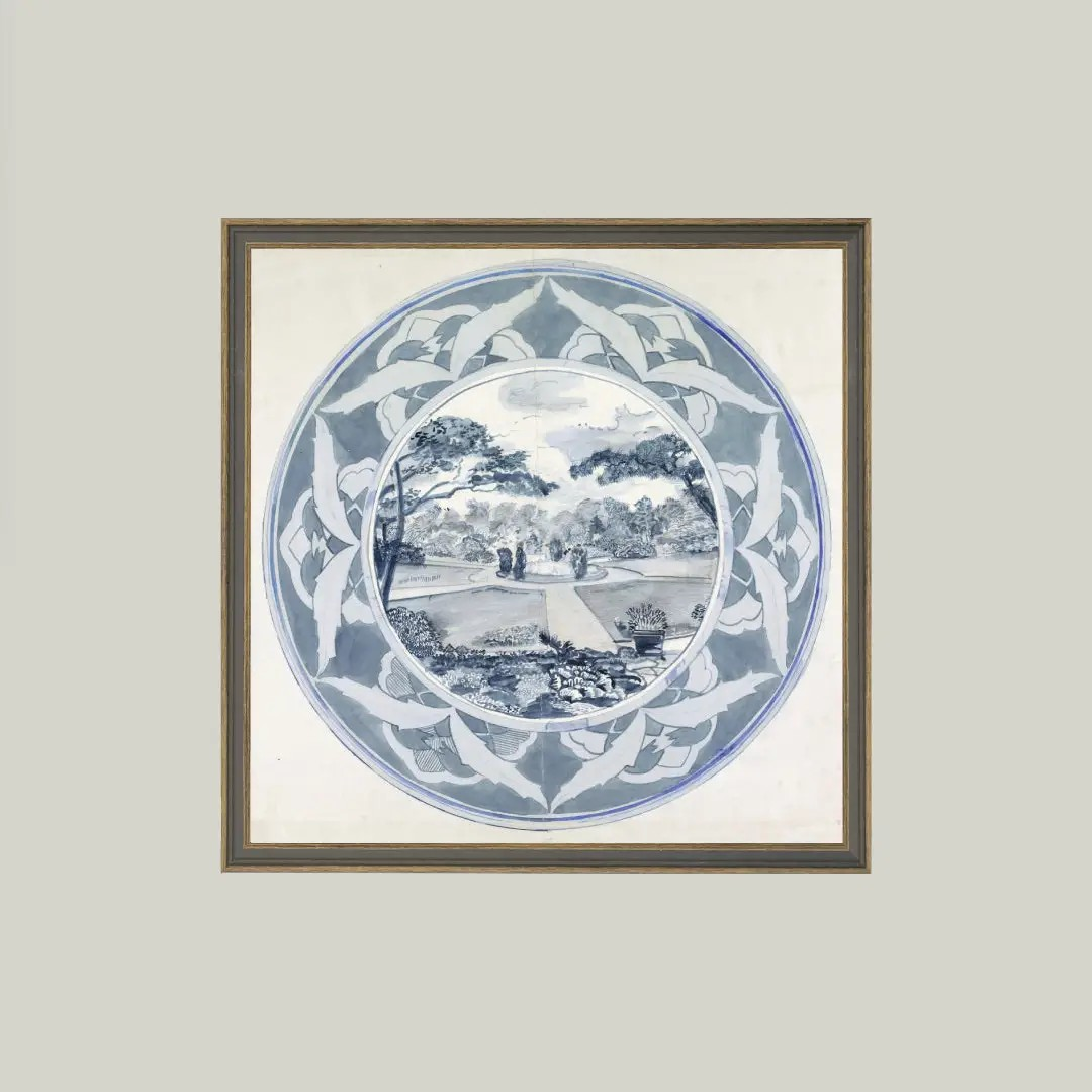 Garden View Design Framed Print