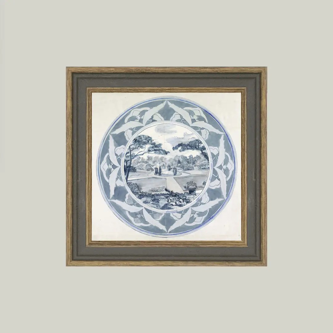 Garden View Design Framed Print
