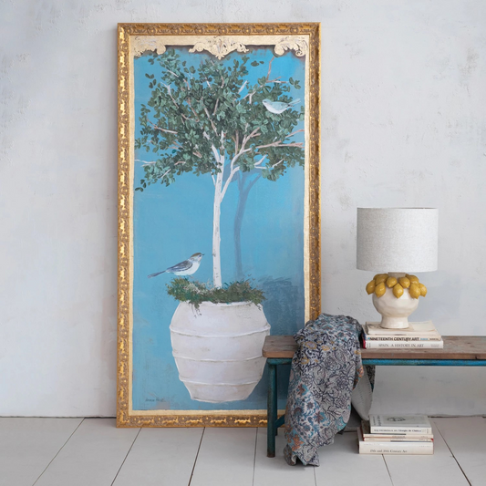 Golden Tree Framed Canvas