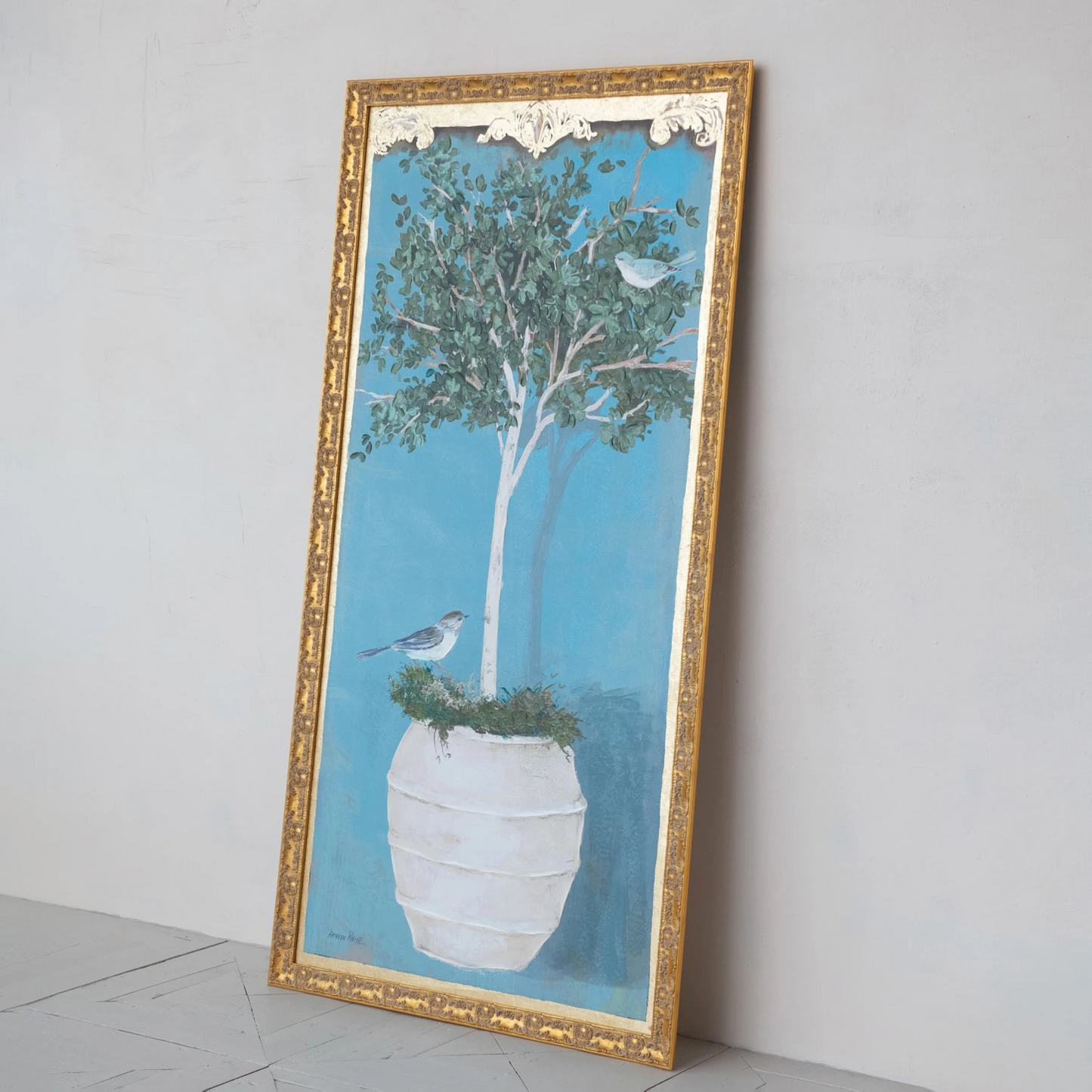 Golden Tree Framed Canvas