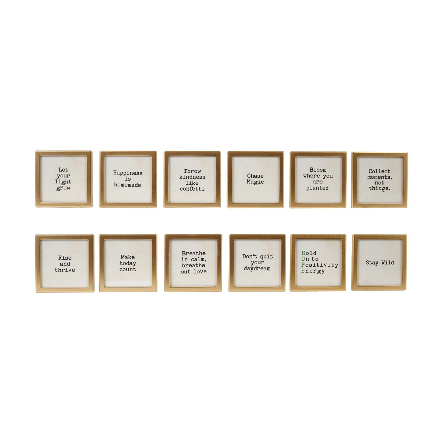 Gold Magnet with Sayings