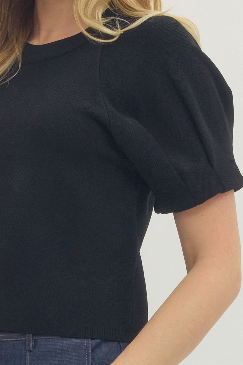 Black Pleated Top